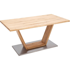 MCA furniture Eettafel Greta Eettafel massief hout met boomstamrand, rechte rand of tafelblad