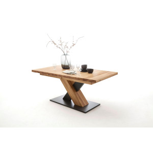 MCA furniture Eettafel Mendoza A Eettafel massief hout met synchroon uittreksysteem