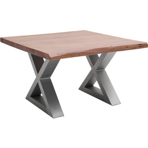 MCA furniture Salontafel Cartagena Salontafel massief hout met boomstamrand en natuurlijke kieren en gaatjes