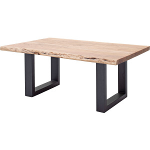MCA furniture Salontafel Cartagena Salontafel massief hout met boomstamrand en natuurlijke kieren en gaatjes