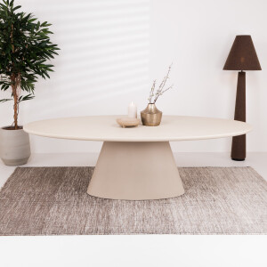 Tower Living Ovale Eettafel 'Mello' 220 x 120cm, kleur Beige