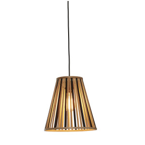 GOOD&MOJO Hanglamp 'Merapi' Bamboe, 30cm, kleur Naturel/Zwart