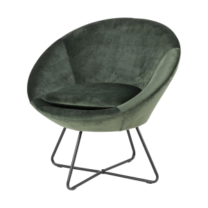 Merel velvet fauteuil donkergroen