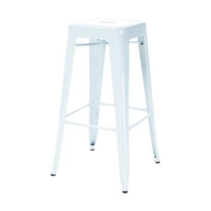 Metalen barkruk wit - 65 cm