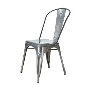 Metalen eetkamerstoel industrieel metaal