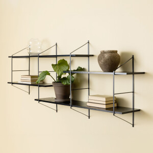 Bendt Wandrek 'Mie' metaal / hout 191 x 79cm, kleur zwart