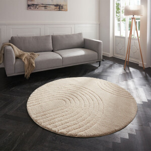 Vloerkleed Norwalk Rond - Crème Xcm - Polypropyleen - Dekbed-Discounter.nl