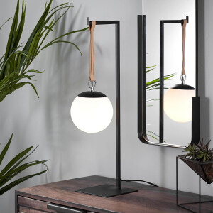 Kave Home Tafellamp 'Monteiro', kleur Zwart
