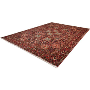 morgenland Wollen kleed Bachtiar medaillon rosso scuro 360 x 268 cm