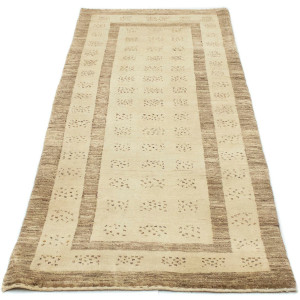 morgenland Wollen kleed Gabbeh-kleed met de hand geknoopt beige