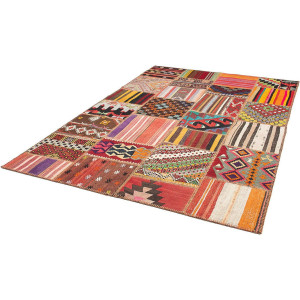 morgenland Wollen kleed Patchwork 237 x 170 cm