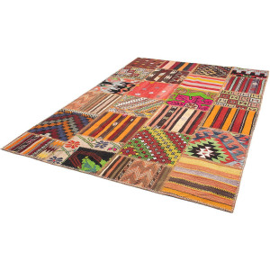 morgenland Wollen kleed Patchwork 240 x 170 cm