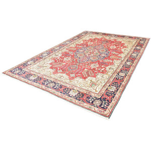 morgenland Wollen kleed Tabriz medaillon rosso 312 x 207 cm