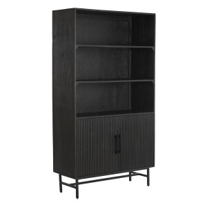 Light & Living Opbergkast 'Dubaku' Mangohout, 180 x 100cm, kleur Zwart