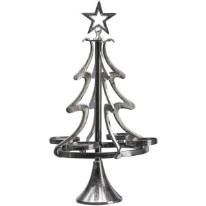 my home Adventsverlichting Dennenboom, kerstversiering Kaarsenstandaard van aluminium, hoogte 86 cm (1 stuk)