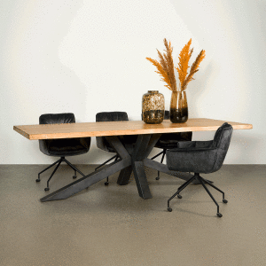 Tower Living Eettafel 'Sovana' Acacia Boomstam kleur Naturel, 180 x 90cm