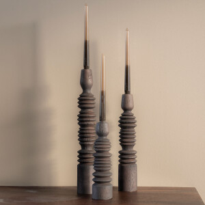 By-Boo Kaarshouder 'Totem' Set van 3 stuks, kleur Bruin