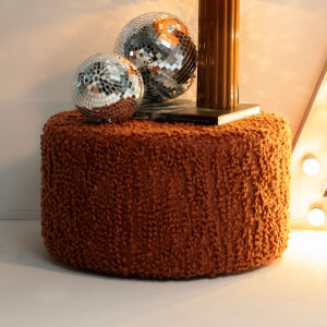 By-Boo Poef 'Vista' 60cm, kleur Terracotta