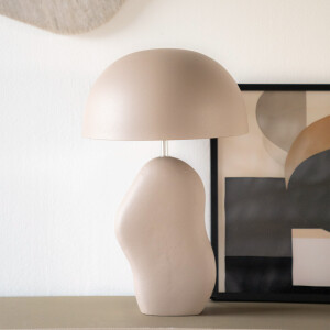 By-Boo Tafellamp 'Aizu' 48cm hoog, kleur Taupe