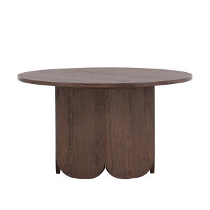 Naftali ronde houten salontafel donkerbruin - Ø 80 cm