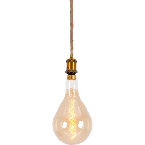 näve Hanglamp Ontario Hanglamp>>Ontario<<,dimbaar,led 1xE27/5W,touw:jute,zwart/naturel (1 stuk)