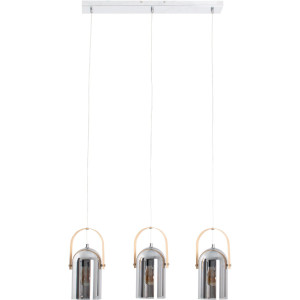 näve Hanglamp Vidrio E27 max. 40 W, zilverkleur/spiegelend/naturel/chroom/rookglas (1 stuk)