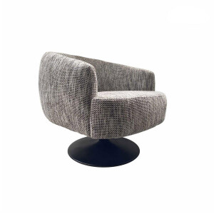 Tower Living Draaifauteuil 'Barga' kleur Wit/Grijs