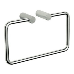 Nemo Spring Tilde handdoekring wandmontage 210 x 120 x 50 mm messing geborsteld nikkel 10538A - SN