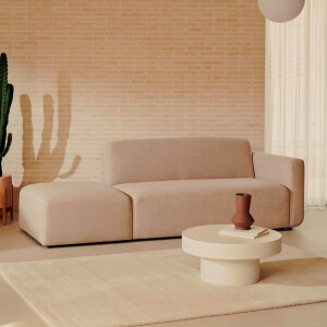 Kave Home 2-zits Bank 'Neom' Met eindpaneel, kleur Beige