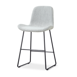 Nino-Fé barkruk grijs melange - zwart onderstel - 65 cm