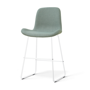 Nino-Fé barkruk saliegroen - wit onderstel - 65 cm