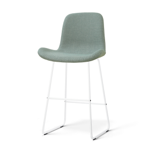 Nino-Fé barkruk saliegroen - wit onderstel - 75 cm