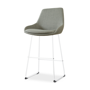 Nino-Isa barkruk saliegroen - wit onderstel - 75 cm