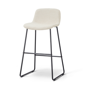 Nino-Mats barkruk cottonbeige - zwart onderstel - 75 cm