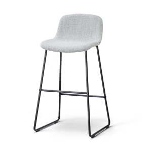 Nino-Mats barkruk grijs melange - zwart onderstel - 75 cm