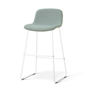 Nino-Mats barkruk saliegroen - wit onderstel - 75 cm