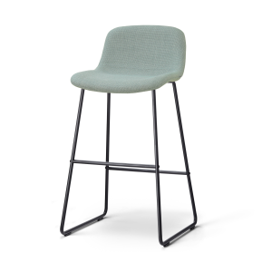 Nino-Mats barkruk saliegroen - zwart onderstel - 75 cm