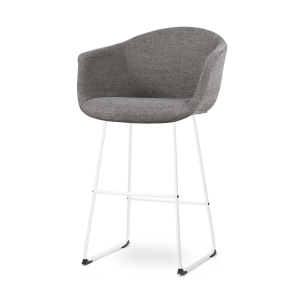 Nino-Otis barkruk donkergrijs - wit onderstel - 75 cm