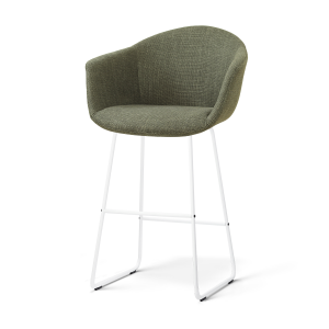 Nino-Otis barkruk forestgroen - wit onderstel - 75 cm