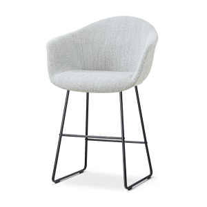 Nino-Otis barkruk grijs melange - zwart onderstel - 65 cm