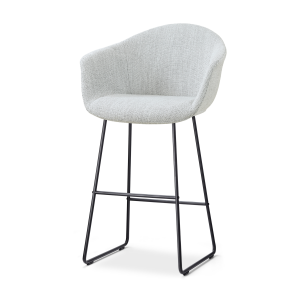 Nino-Otis barkruk grijs melange - zwart onderstel - 75 cm