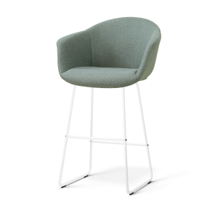 Nino-Otis barkruk saliegroen - wit onderstel - 75 cm