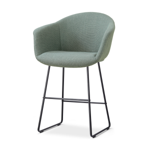 Nino-Otis barkruk saliegroen - zwart onderstel - 65 cm