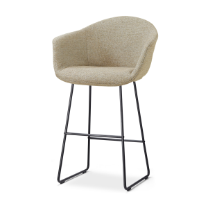 Nino-Otis barkruk taupe melange - zwart onderstel - 75 cm