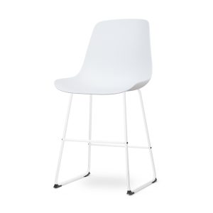 Nino-Pip barkruk wit - wit onderstel - 65 cm