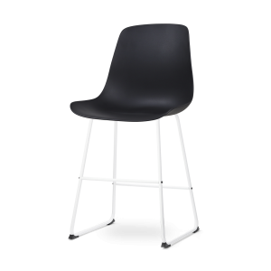 Nino-Pip barkruk zwart - wit onderstel - 65 cm