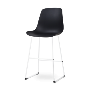 Nino-Pip barkruk zwart - wit onderstel 75 cm