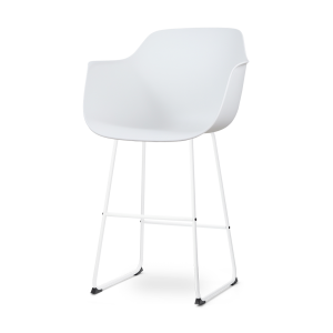 Nino-Puk barkruk wit - wit onderstel - 75 cm