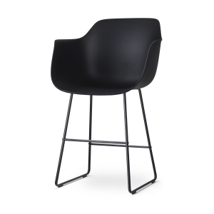 Nino-Puk barkruk zwart - zwart onderstel - 65 cm