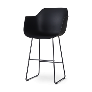 Nino-Puk barkruk zwart - zwart onderstel - 75 cm
